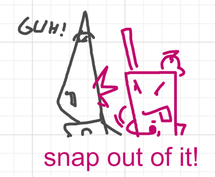 A panel from What's The Point, episode five of the Board Boards object show by Furretwalk/WalkingFurret.